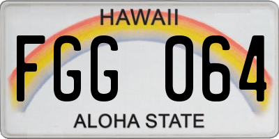 HI license plate FGG064