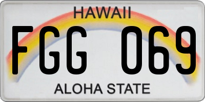 HI license plate FGG069