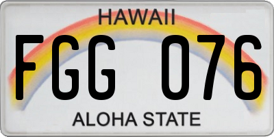 HI license plate FGG076