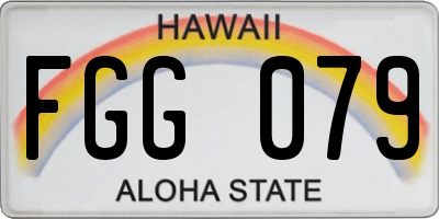 HI license plate FGG079