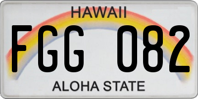 HI license plate FGG082