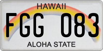 HI license plate FGG083
