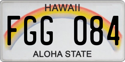 HI license plate FGG084