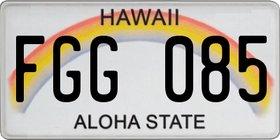 HI license plate FGG085