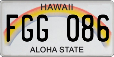 HI license plate FGG086