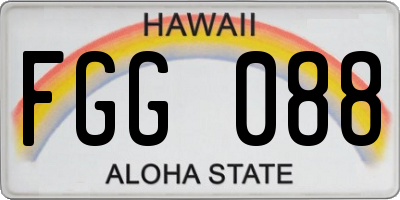 HI license plate FGG088