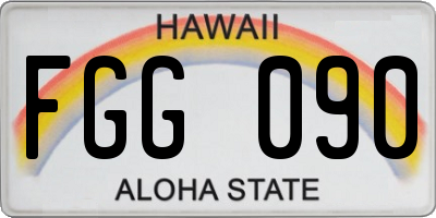HI license plate FGG090