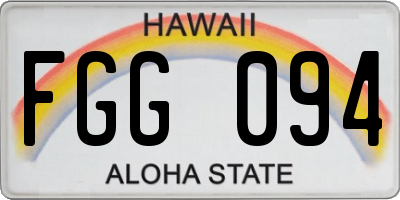 HI license plate FGG094