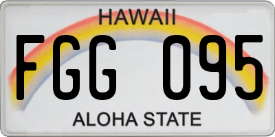 HI license plate FGG095