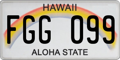 HI license plate FGG099