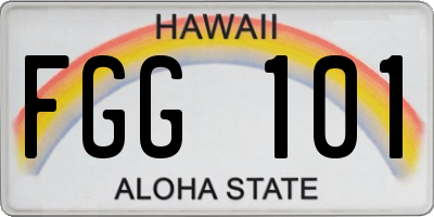 HI license plate FGG101