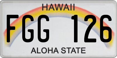 HI license plate FGG126