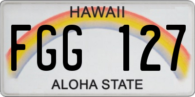 HI license plate FGG127