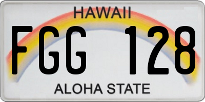 HI license plate FGG128