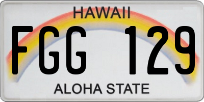 HI license plate FGG129