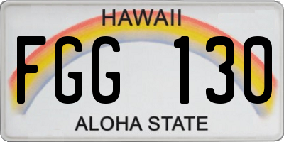 HI license plate FGG130