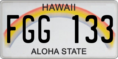 HI license plate FGG133