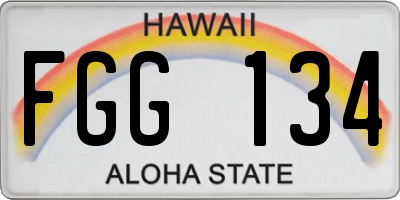 HI license plate FGG134