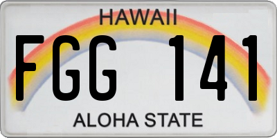 HI license plate FGG141