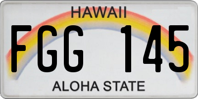HI license plate FGG145