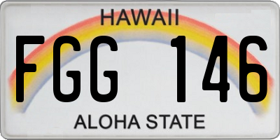 HI license plate FGG146