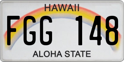 HI license plate FGG148