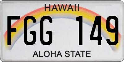 HI license plate FGG149