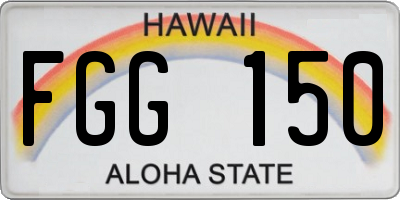 HI license plate FGG150