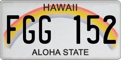 HI license plate FGG152