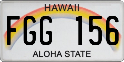 HI license plate FGG156