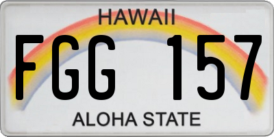 HI license plate FGG157