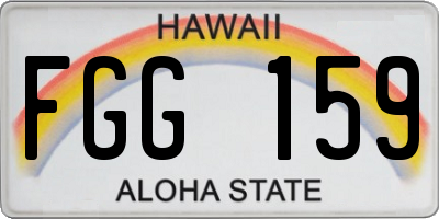 HI license plate FGG159