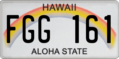 HI license plate FGG161