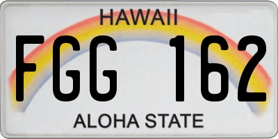 HI license plate FGG162