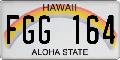HI license plate FGG164