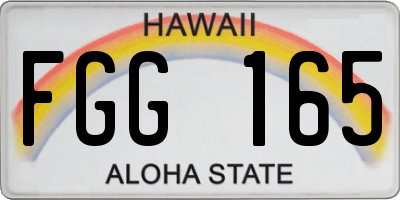 HI license plate FGG165