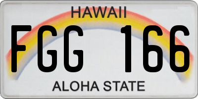 HI license plate FGG166