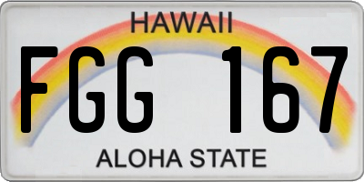HI license plate FGG167