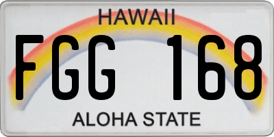HI license plate FGG168