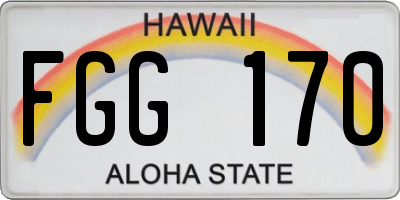 HI license plate FGG170
