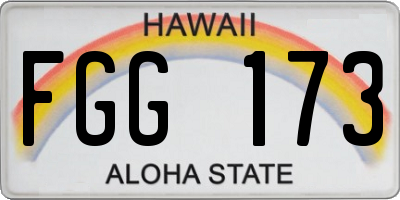 HI license plate FGG173