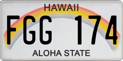HI license plate FGG174