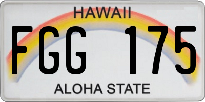 HI license plate FGG175