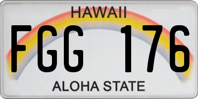 HI license plate FGG176
