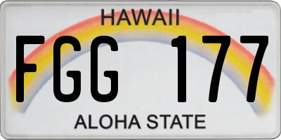 HI license plate FGG177