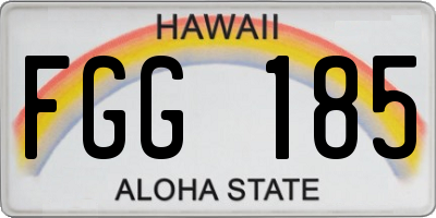 HI license plate FGG185