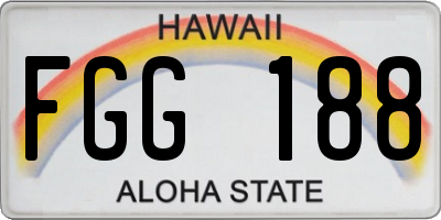 HI license plate FGG188