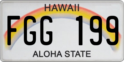 HI license plate FGG199