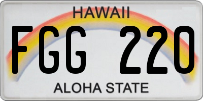 HI license plate FGG220