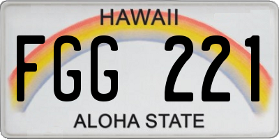 HI license plate FGG221